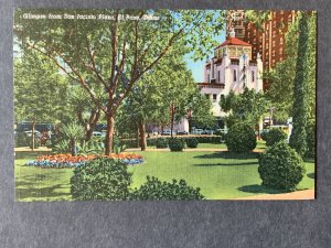 San Jacinto Plaza El Paso TX Linen Postcard H2294080301