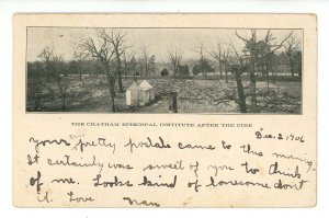 VA - Chatham. Chatham Episcopal Institute Fire Ruins, February 17, 1906