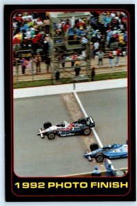 INDY 500, Indianapolis~ Al Unser 1992 PHOTO FINISH Scott Goodyear 4x6 Postcard