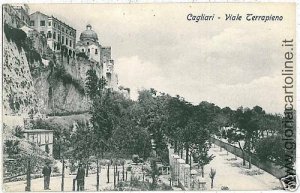 03478  CARTOLINA d'Epoca:  CAGLIARI - VIALE TERRAPIENO