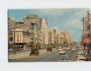 Postcard Canal Street, New Orleans, Louisiana