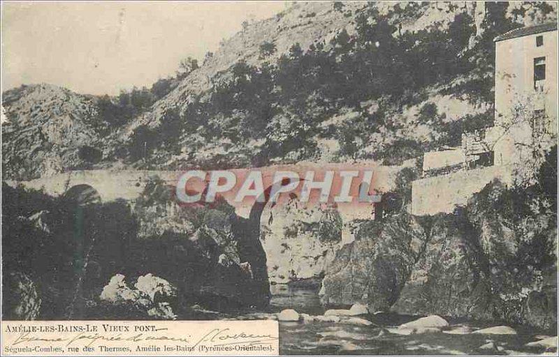 Postcard Old Amelie les Bains Vieux Pont