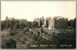 GORHAM ME NORMAL SCHOOL ANTIQUE REAL PHOTO POSTCARD RPPC