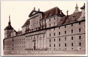 El Escorial Fachada Principal Del Monasterio Madrid Spain RPPC Photo Postcard