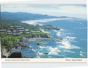 Postcard Oregon Coast from Otter Crest Otter Rock Oregon USA