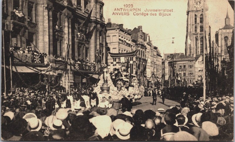 Belgium Antwerpen Juwelenstoet 1923 Praalwagens, Floats Antwerp Postcard C196