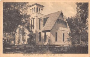 Orange City Florida Congregational Church Exterior  Vintage Postcard U18