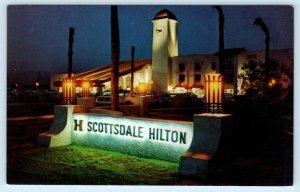 SCOTTSDALE, Arizona AZ ~ Roadside SCOTTSDALE HILTON Hotel ca 1970s Postcard