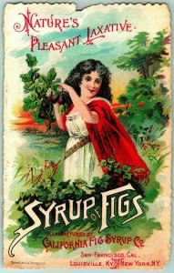 Nature's Pleasant Laxative Syrup of Figs California Fig Syrup Co Trade Card I13