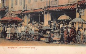SINGAPORE CHINESE FUNERAL MANILA PHILIPPINES TO USA 226 STAMP POSTCARD 1906