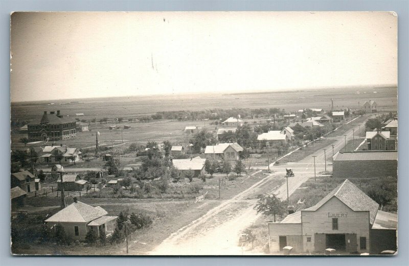 SPEARVILLE KS PANORAMIC VIEW ANTIQUE REAL PHOTO POSTCARD RPPC