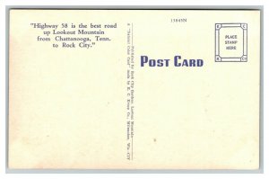 Vintage 1940's Postcard Rip Van Winkle Fairyland Caverns Lookout Mountain