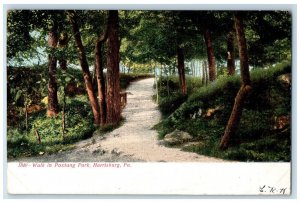 1907 View Of Walk In Paxtang Park Harrisburg Pennsylvania PA Antique Postcard 