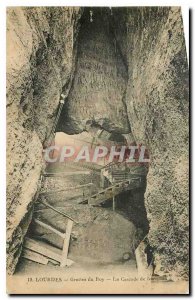 Old Postcard Lourdes Caves du Roy