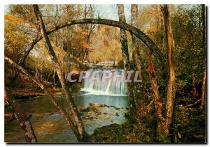 Postcard Modern Landscapes of Jura Cascades of Hedgehog Chateau Garnier Jumping