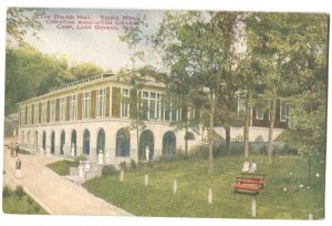 Postcard Dining Hall Young Men's Christian College Camp Lake Geneva WI