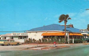 Jacksonville Beach FL Strickland's Restaurant Take-Out Service Postcard