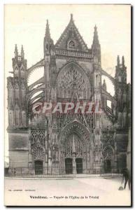 Old Postcard From Vendome Facade & # 39Eglise De La Trinite