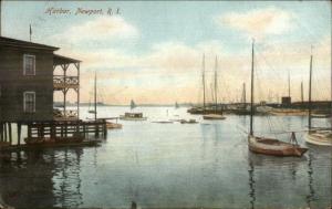 Newport RI Harbor Scene c1906 Postcard