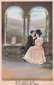 Peeping Tom Its A Different Girl Again Comic Bamforth Postcard