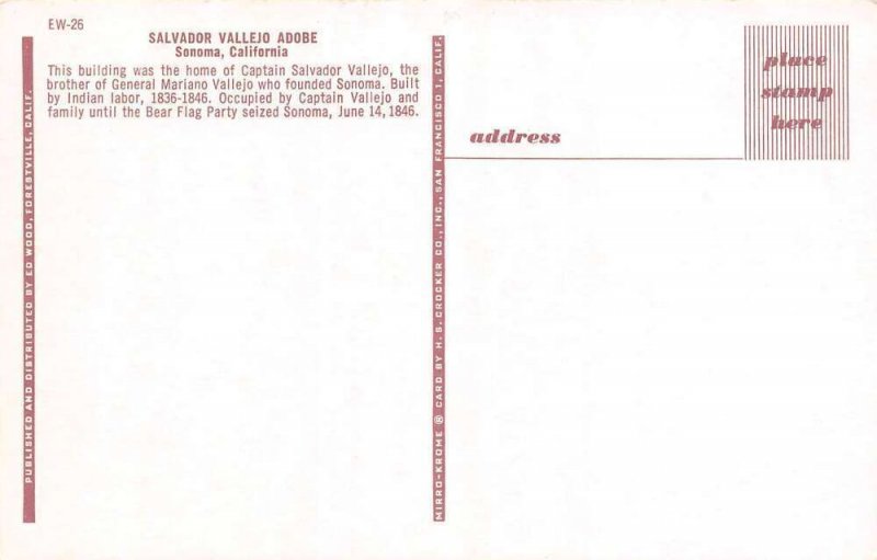 Sonoma California Salvador Vallejo Adobe Building, Adobe Drug Store PC
