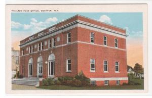 Post Office Decatur Alabama 1920s postcard