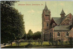 C.1910 Methodist Church, Lansdowne, Pa. Vintage Postcard P137