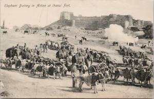 Elephant Battery Jhansi Fort Bangira India Uttar Pradesh Unused Postcard E37