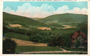 Vintage Postcard Gettysburg Gap From Monterey Heights Charmian Pennsylvania PA 
