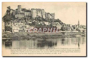 Old Postcard Chinon I & L Ruins of the Chateau