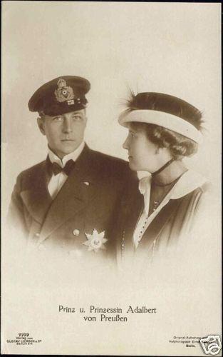 Prince and Princess Adalbert of Prussia (ca. 1910) RPPC