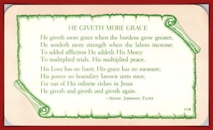 He Giveth More Grace - [MX-1110]