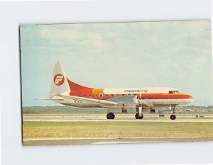 Postcard Convair 580 Frontier Airlines