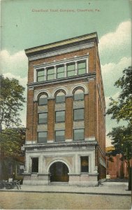 c1910 Postcard; Clearfield Trust Company Building, Clearfield PA Posted