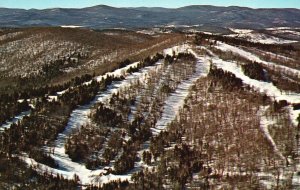 Vintage Postcard Hogback Mountain Ski Area T. Bar Slopes For SKiers Vermont VT