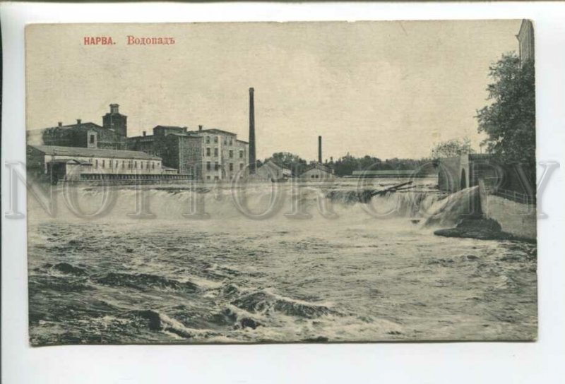 432506 Estonia Narva waterfall 1911 year RPPC