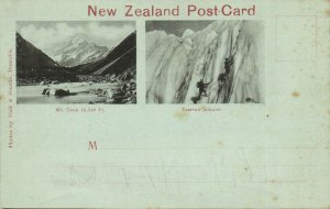 PC NEW ZEALAND, M. COOK 12,349 FT, TASMAN GLACIER, Vintage Postcard (b31411)