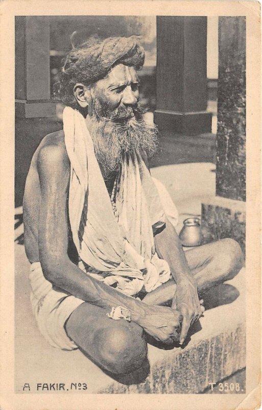 Lot142 real photo a fakir india types folklore