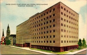 Postcard TN Nashville Court House & Federal Office Building 1950s F31