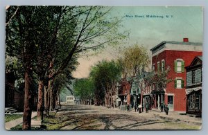 MIDDLEBURG NY MAIN STREET ANTIQUE POSTCARD