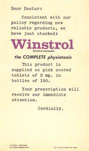 Winstrol Advertising Unused 