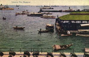PC CPA SINGAPORE, JOHNSTON PIER, Vintage Postcard (b19664)
