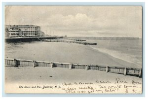 1906 The Shore and Pier, Belmar New Jersey NJ Antique Posted Postcard 