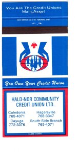 Hald-Nor Community Credit Union, Ontario Vintage Matchbook Cover