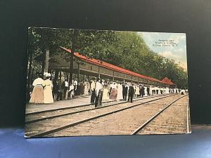 Postcard Ontario & Western Station in Sylvan Beach, NY.    T3