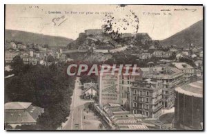 Postcard Lourdes Old Fort view from the Calvary