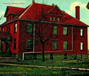 Benson Minnesota MN Hospital Building 1910s Vtg Postcard UNP Unused Bloom Bros