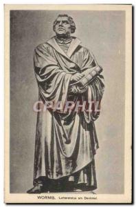 VINTAGE POSTCARD Worms Lutherstatue amndt Denkmal