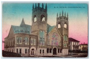 1912 Exterior M. E. Church Building Parkersburg Iowa IA Antique Vintage Postcard