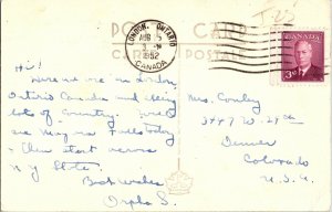 Drive Springbank Park London Ontario Canada Cancelc1952 WOB Note Postcard 3c PM 